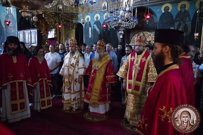 В Русском на Афоне Пантелеимоновом монастыре состоялись богослужения престольного праздника